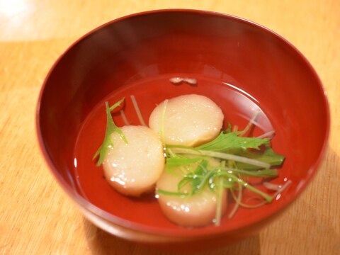 簡単♪あっさり★水菜とお麩のお吸い物